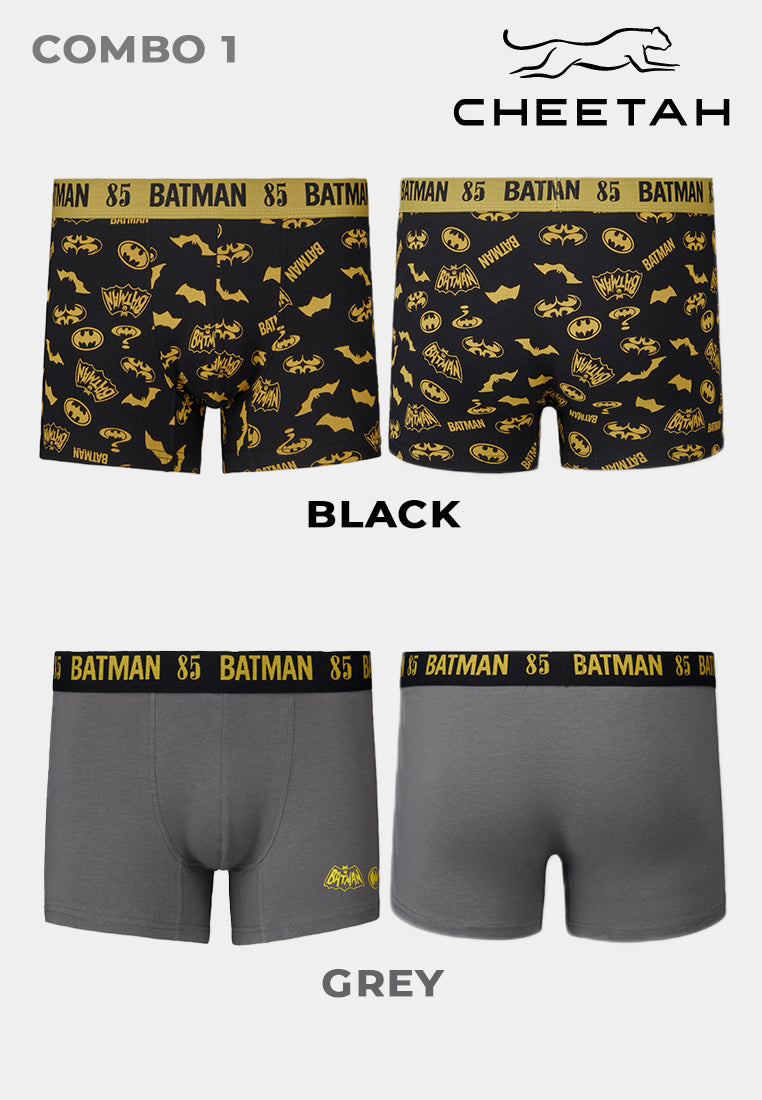 Cheetah Men Batman Regular Fit Cotton Spandex 2 in 1 Trunk- 1202 (Random Set)