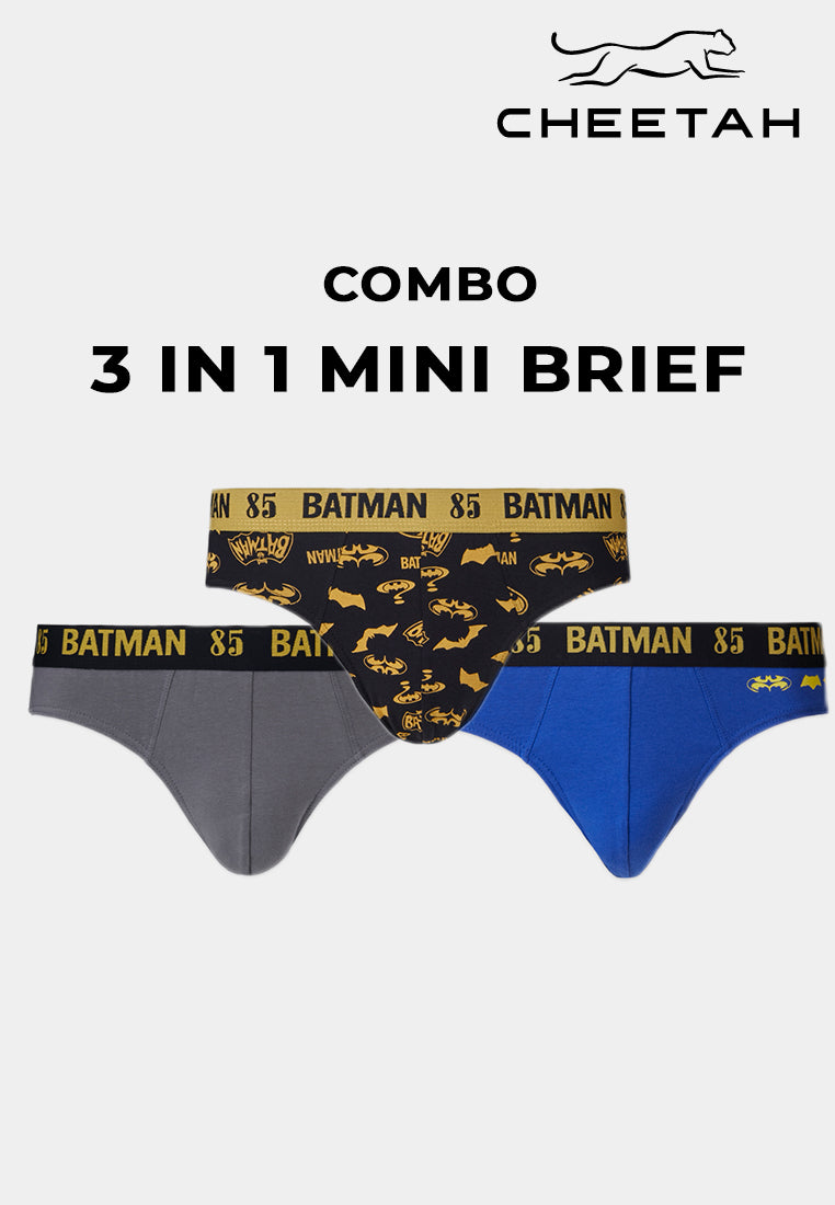 Cheetah Men Batman Cotton Blend 3 in 1 Mini Brief- 1206