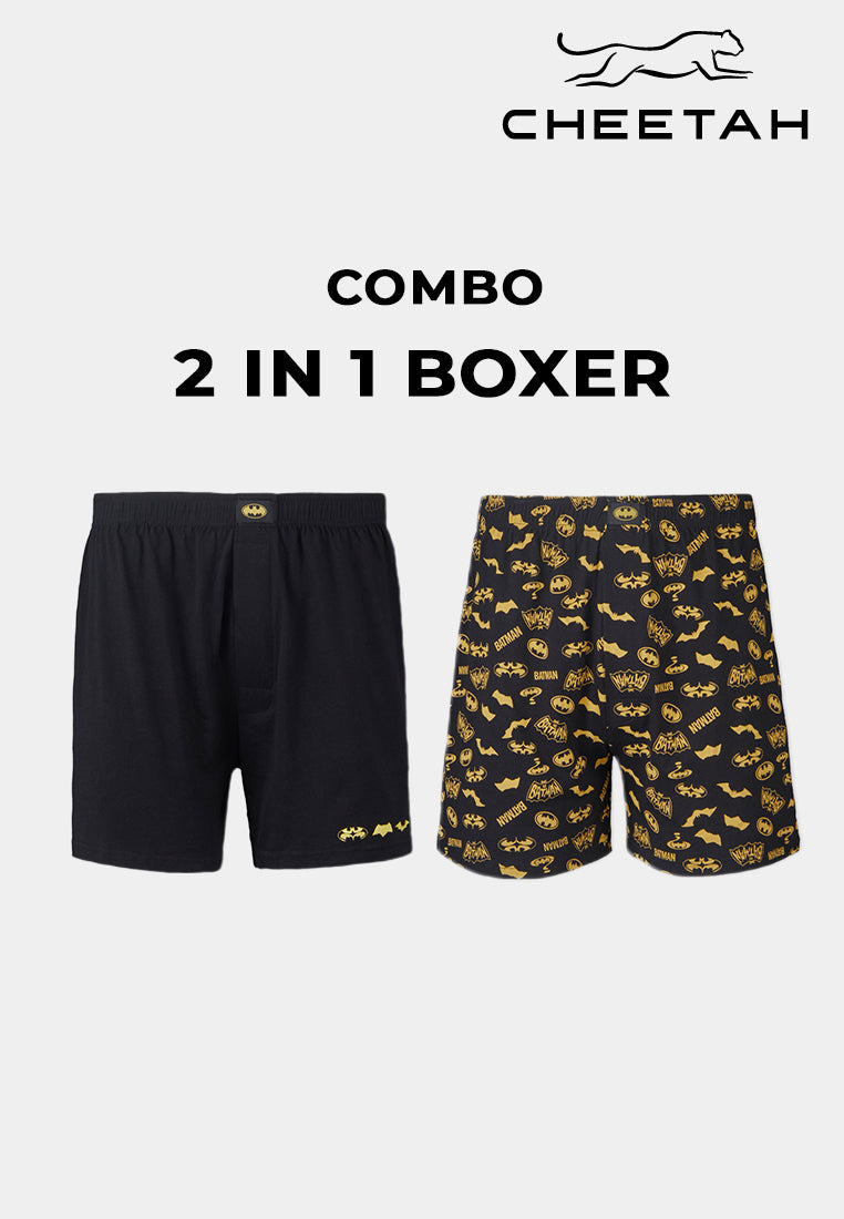 Cheetah Men Batman 2 in 1 Boxer Cotton Shorts- 1208