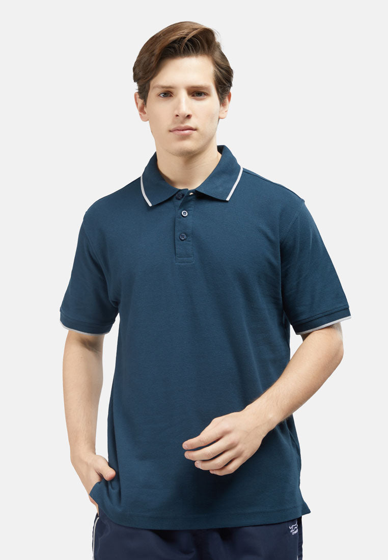 Cheetah Men Premium Cotton Pique Short Sleeve Polo Shirt With Tipping Collar - 76560(R)