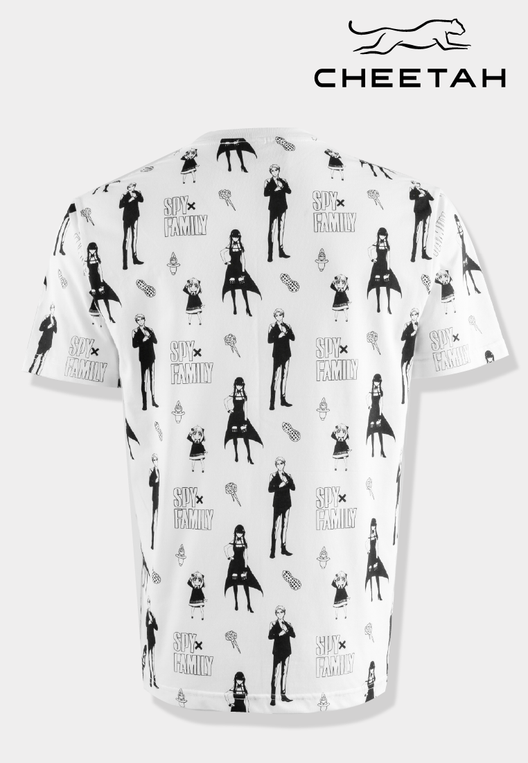 Cheetah Men Spy X Family Regular Fit Casual Short Sleeve Graphic Tee - 900400