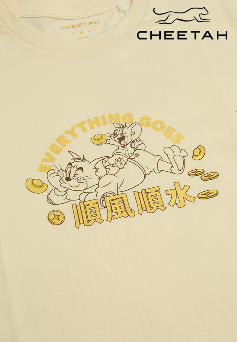 Cheetah Men Tom And Jerry CNY Regular Fit Round Neck Short Sleeve Graphic Tee A44 - 900518