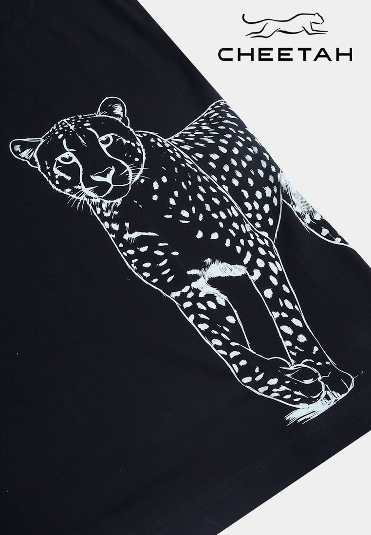 Cheetah Men x Zoo Negara Round Neck Short Sleeve Graphic Tee - 900718