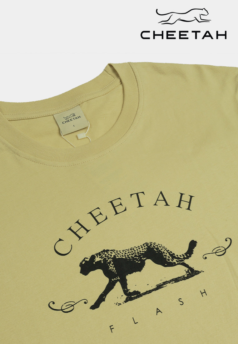 Cheetah Men x Zoo Negara Round Neck Short Sleeve Graphic Tee - 900720