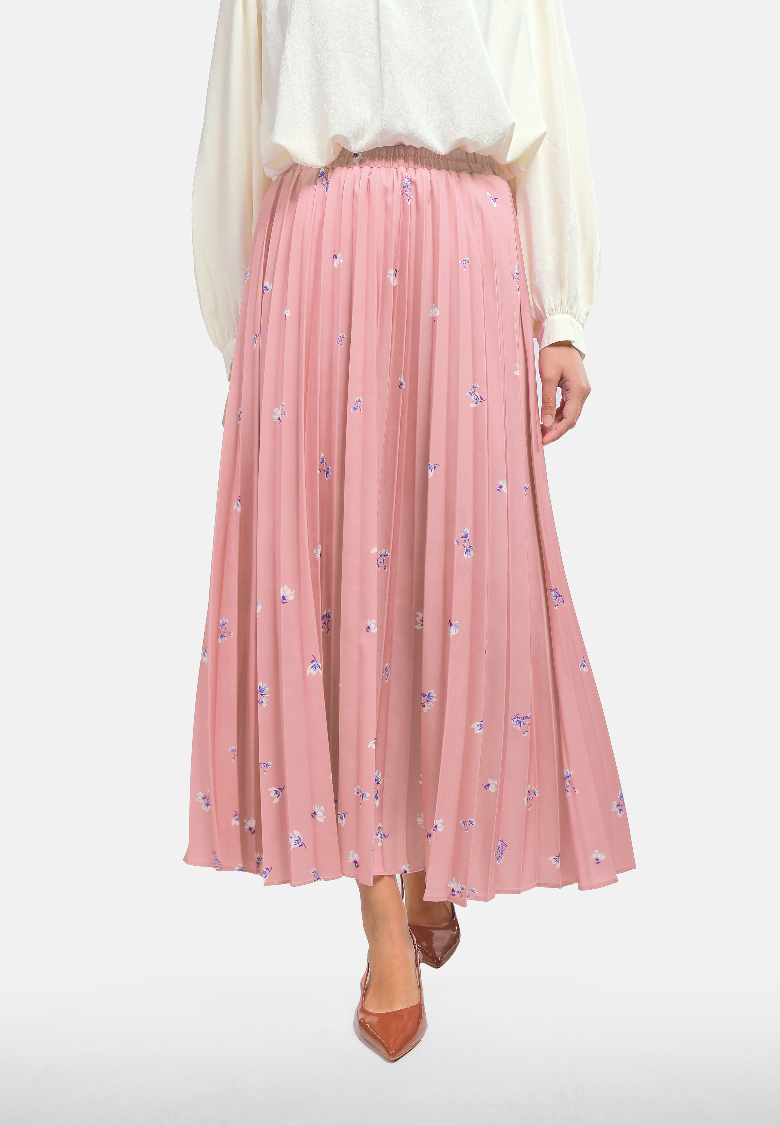 Arissa Pleated Prints Skirt - ARS-12058