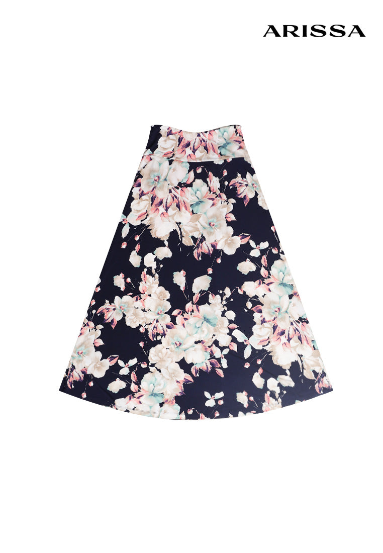 Arissa Fancy Knit Flared Prints Skirt - ARS-12130