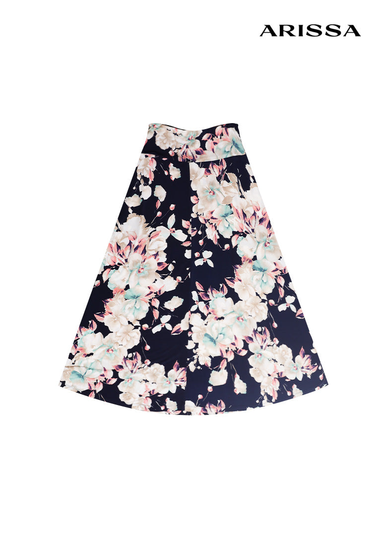 Arissa Fancy Knit Flared Prints Skirt - ARS-12130