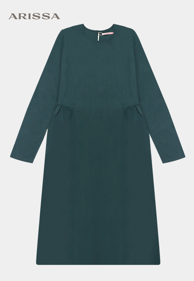 Arissa Long Puff Sleeve Dress - ARS-19240