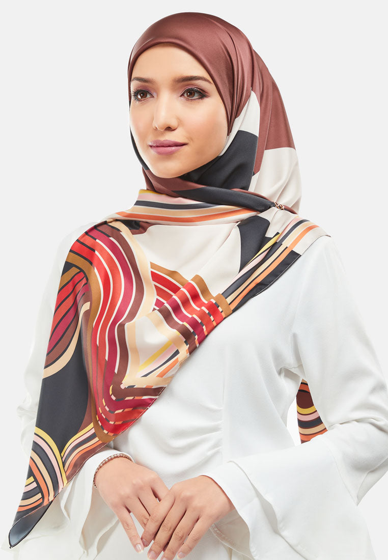 Arissa Hijab Printed Satin Silk Square Scarf - ARS-ST11278 (MD2EY)