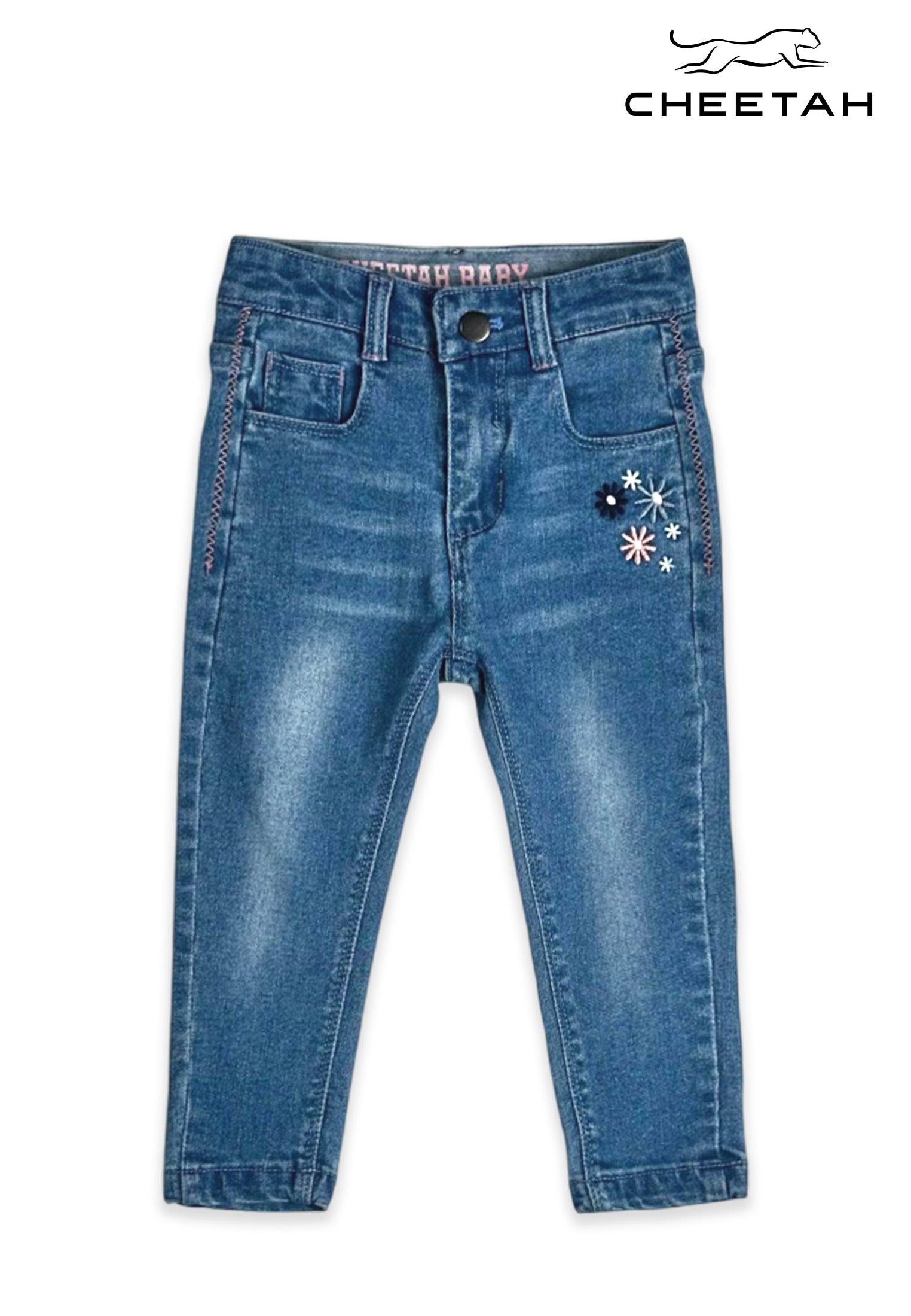 Cheetah Baby Girl Toddler Jeans Long Pants - CBG-110402