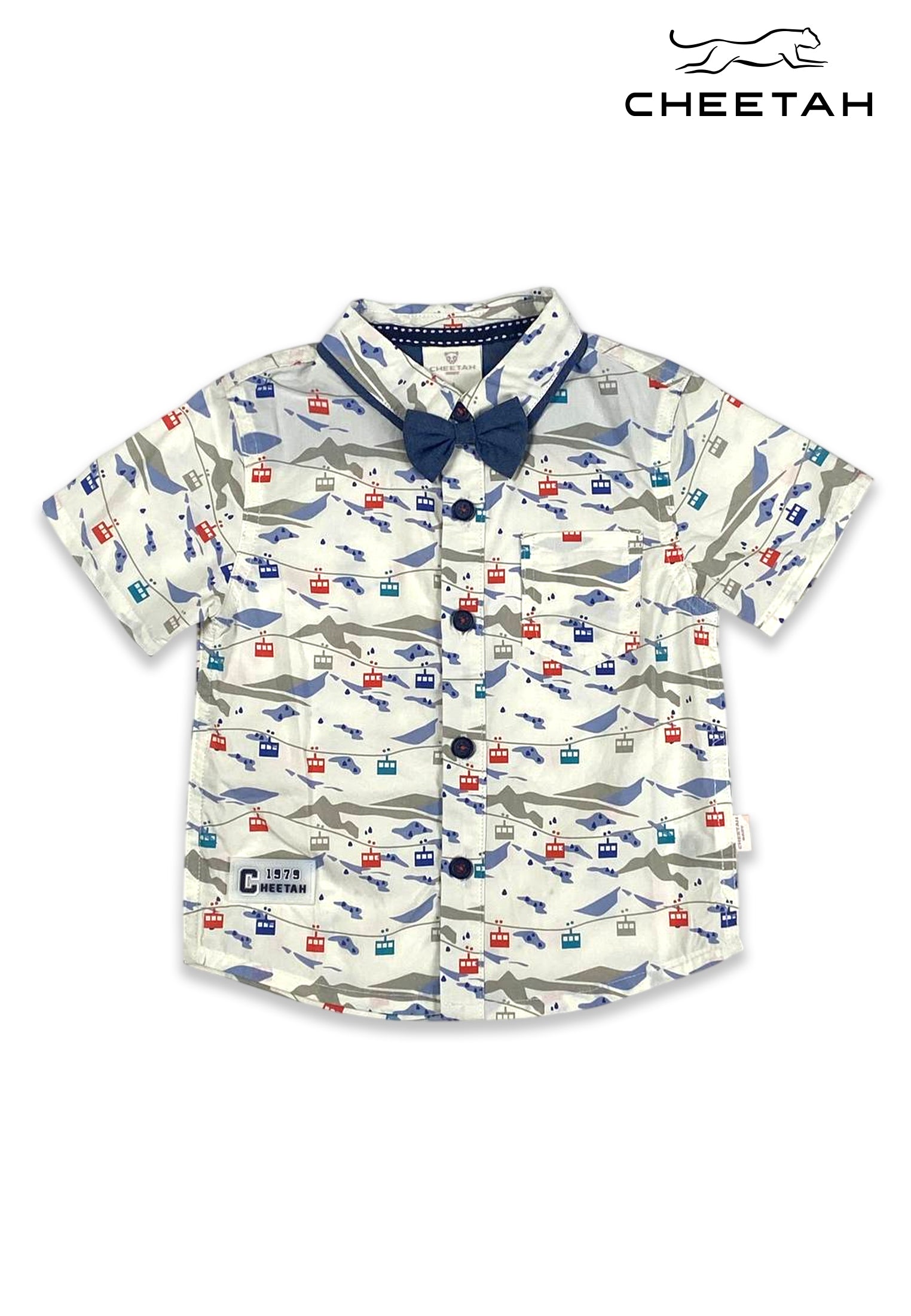 Cheetah Baby Boy Toddler Short Sleeve Shirt - CBB-130366