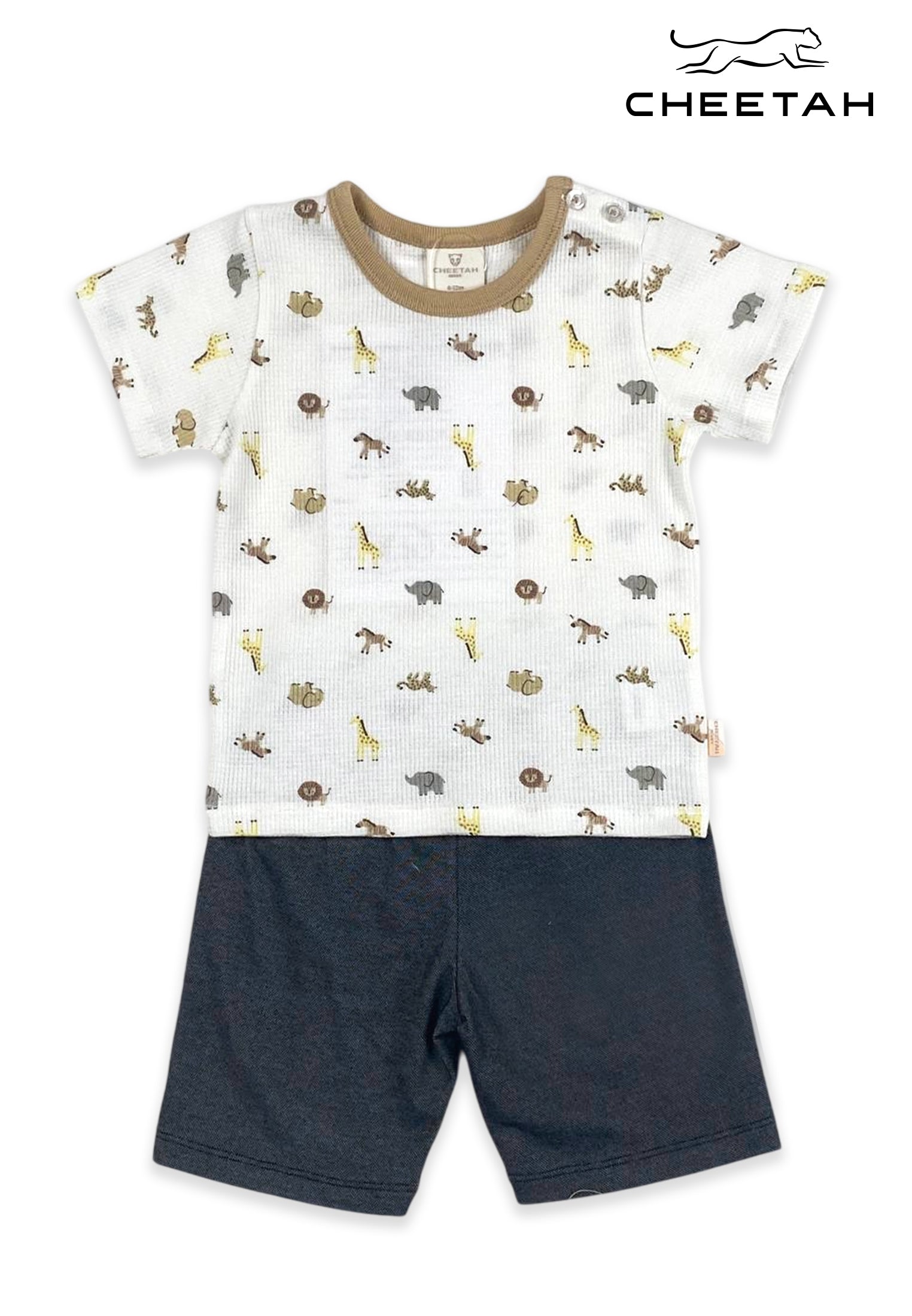 Cheetah Baby Boy Short Sleeve Suit Set - CBB-183810(F)