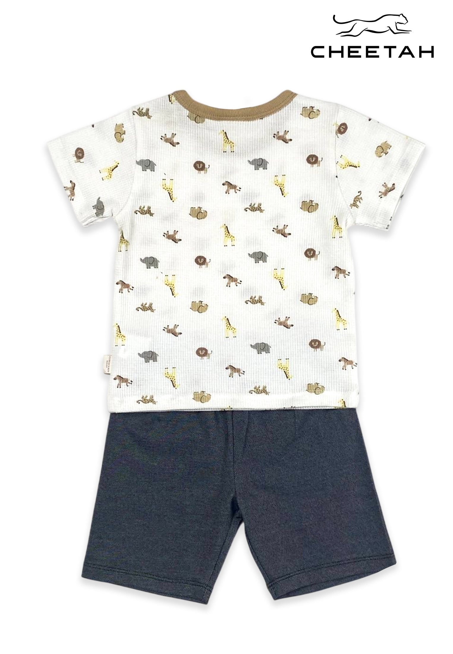 Cheetah Baby Boy Short Sleeve Suit Set - CBB-183810(F)