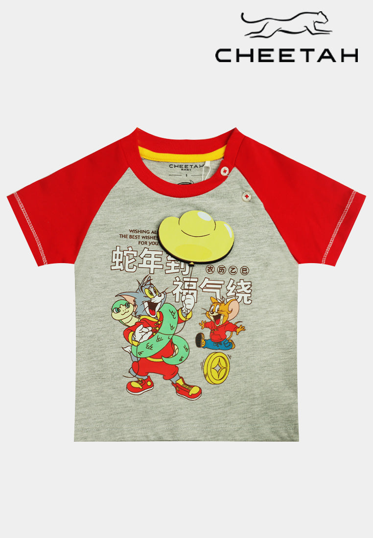 Cheetah Baby Boy Tom And Jerry Short Sleeves Roundneck Tee - CBB-9618