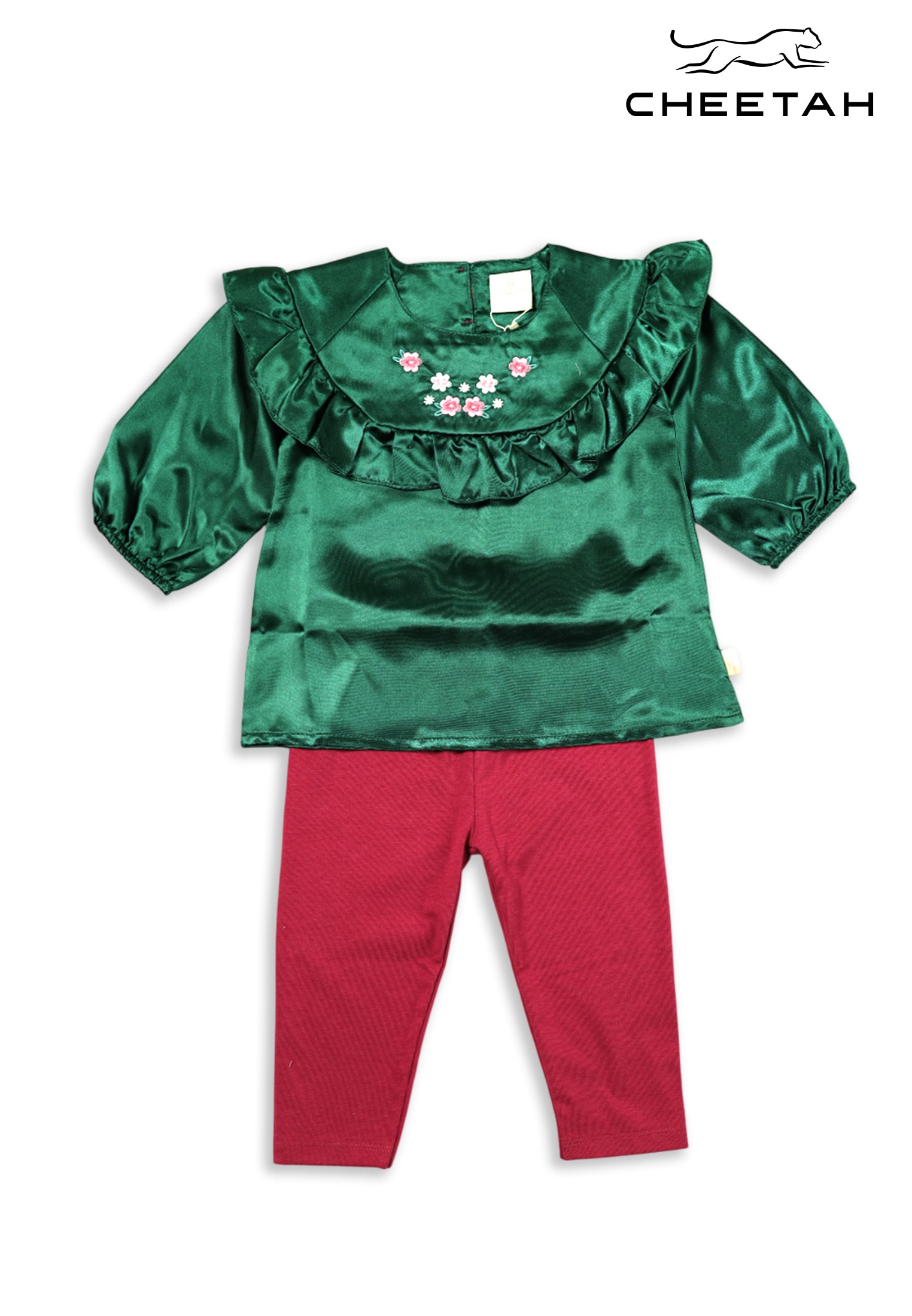 Cheetah Baby Girl Long Sleeve Suit Set - CBG-183710