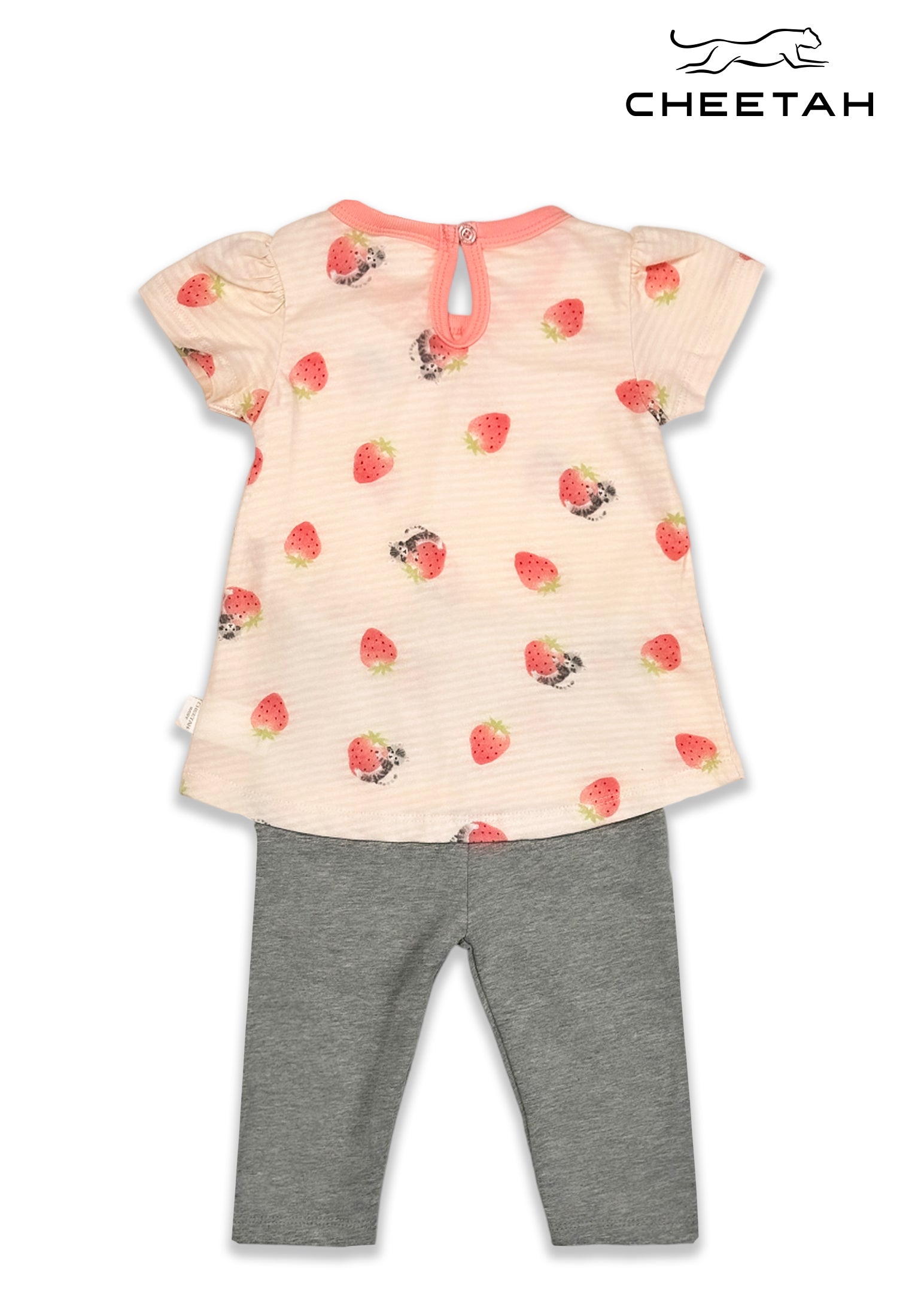 Cheetah Baby Girl Short Sleeve Suit Set - CBG-183752(F)