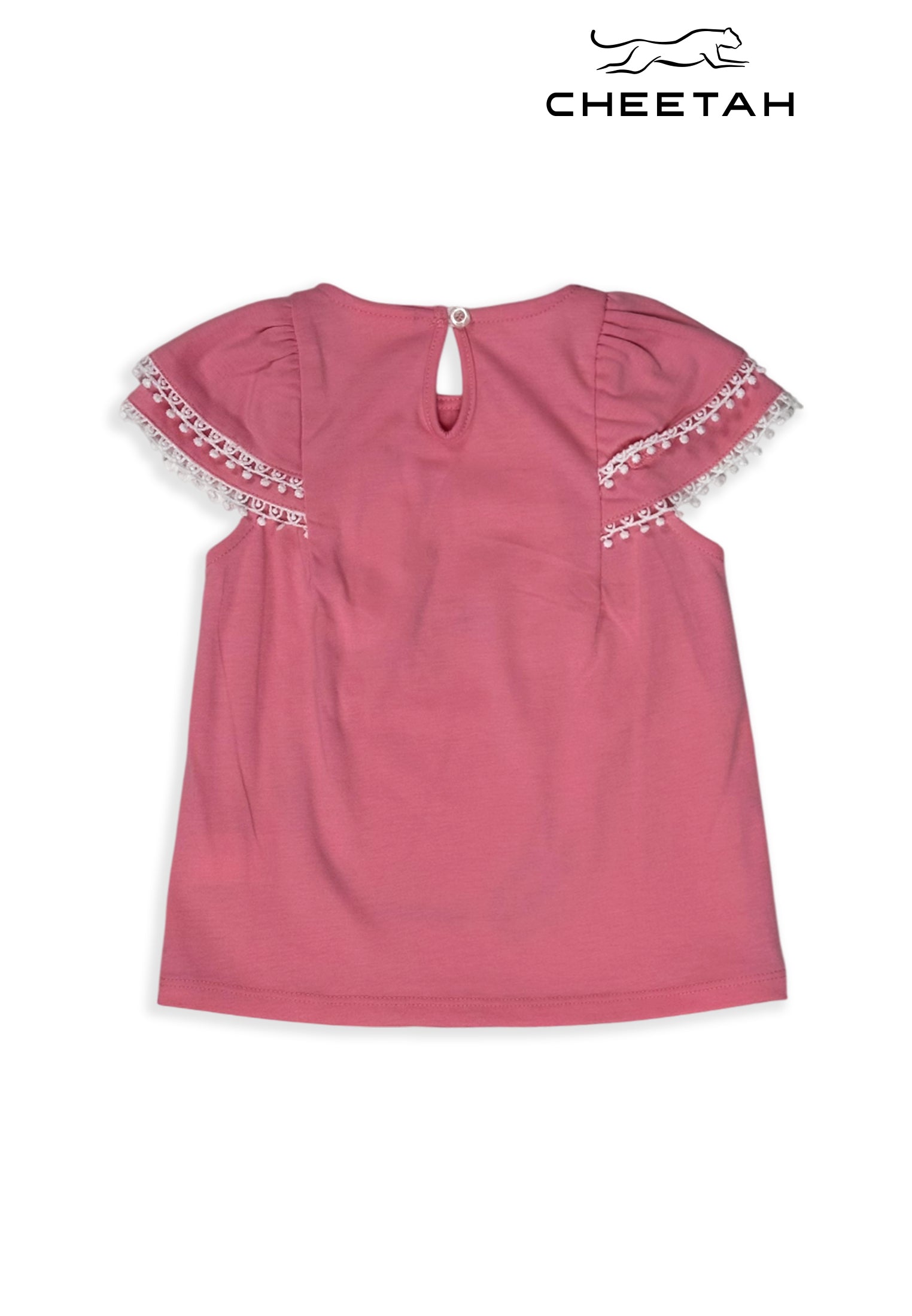 Cheetah Baby Girl Short Sleeves Roundneck Tee - CBG-9648