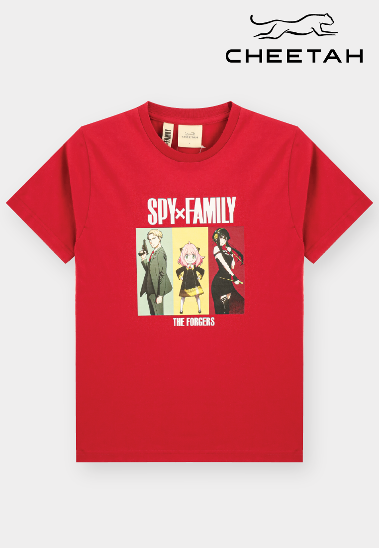 Cheetah Kids Boy Spy X Family Casual Short Sleeve Roundneck T-Shirt - CJ-93498
