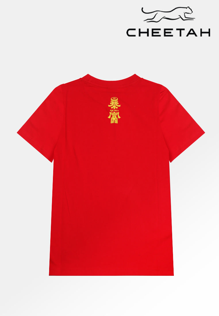 Cheetah Kids CNY Short Sleeves Roundneck T-Shirt - CJ-93630