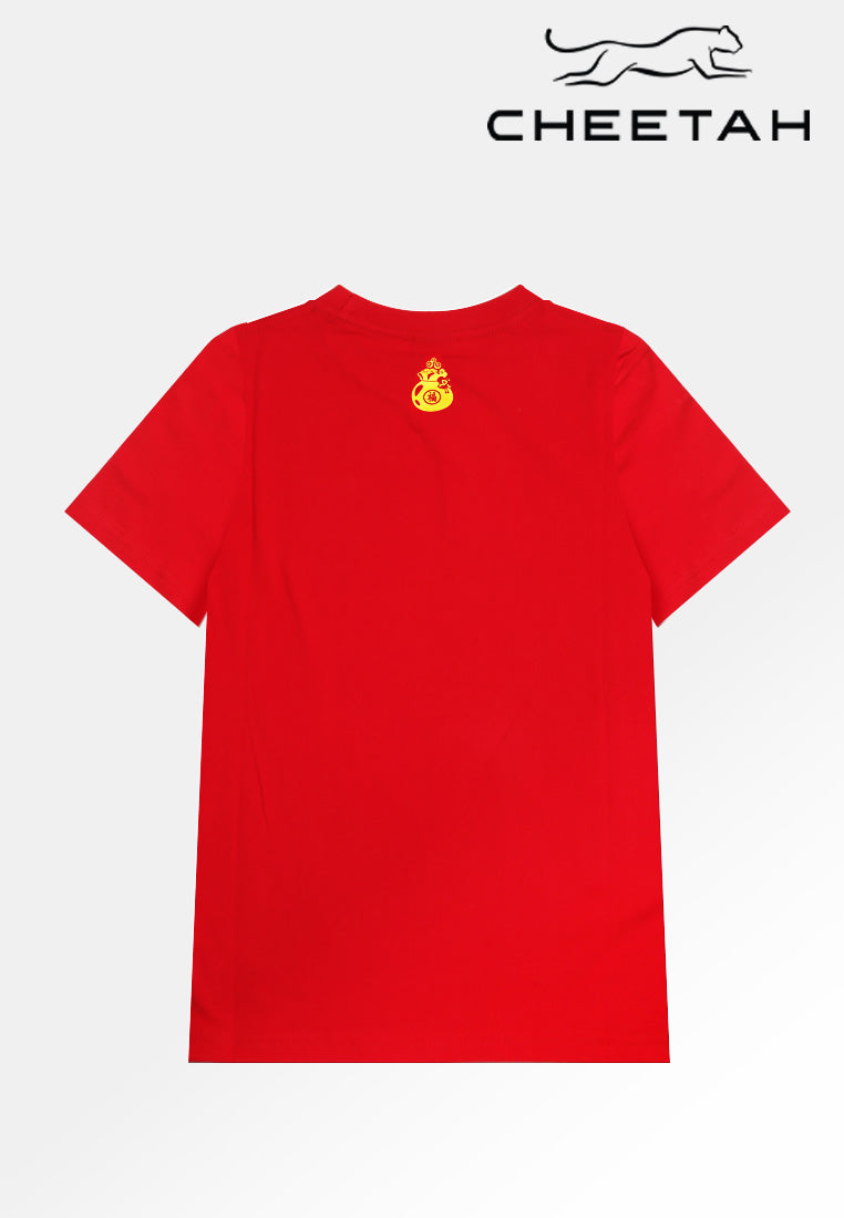 Cheetah Kids CNY Short Sleeves Roundneck T-Shirt - CJ-93632