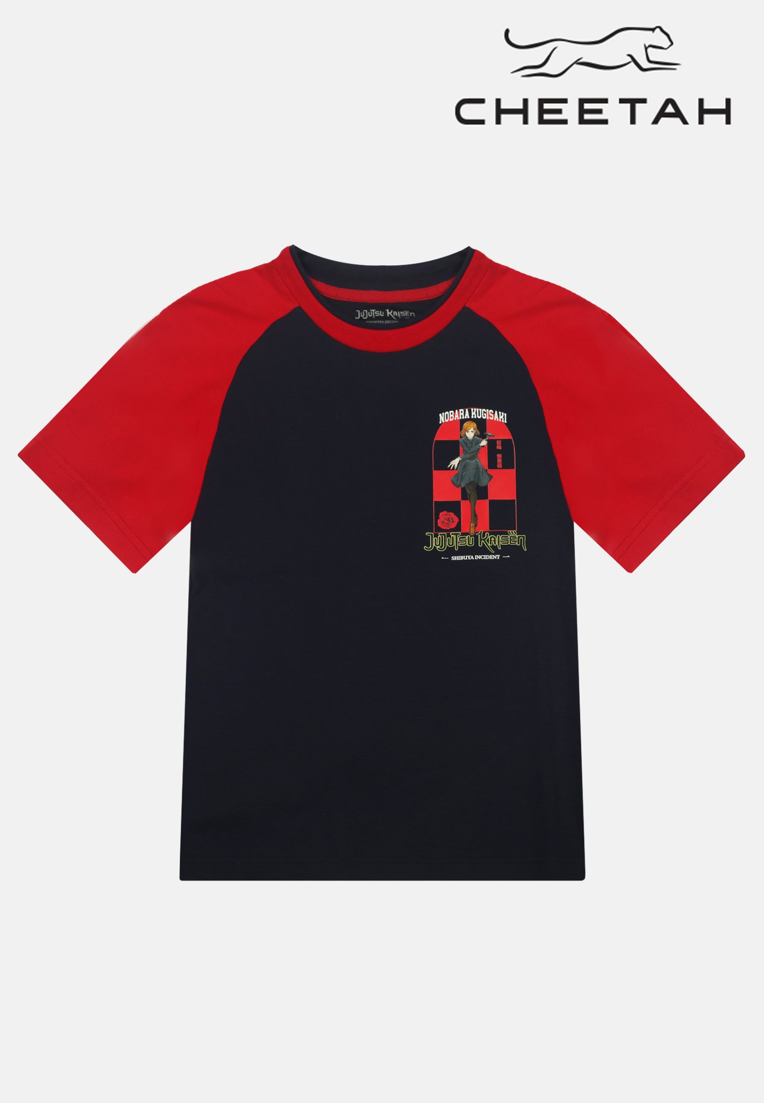 Cheetah Kids Boy Jujutsu Kaisen Regular Fit Cotton Blend Short Sleeve Roundneck T-Shirt - CJ-93742