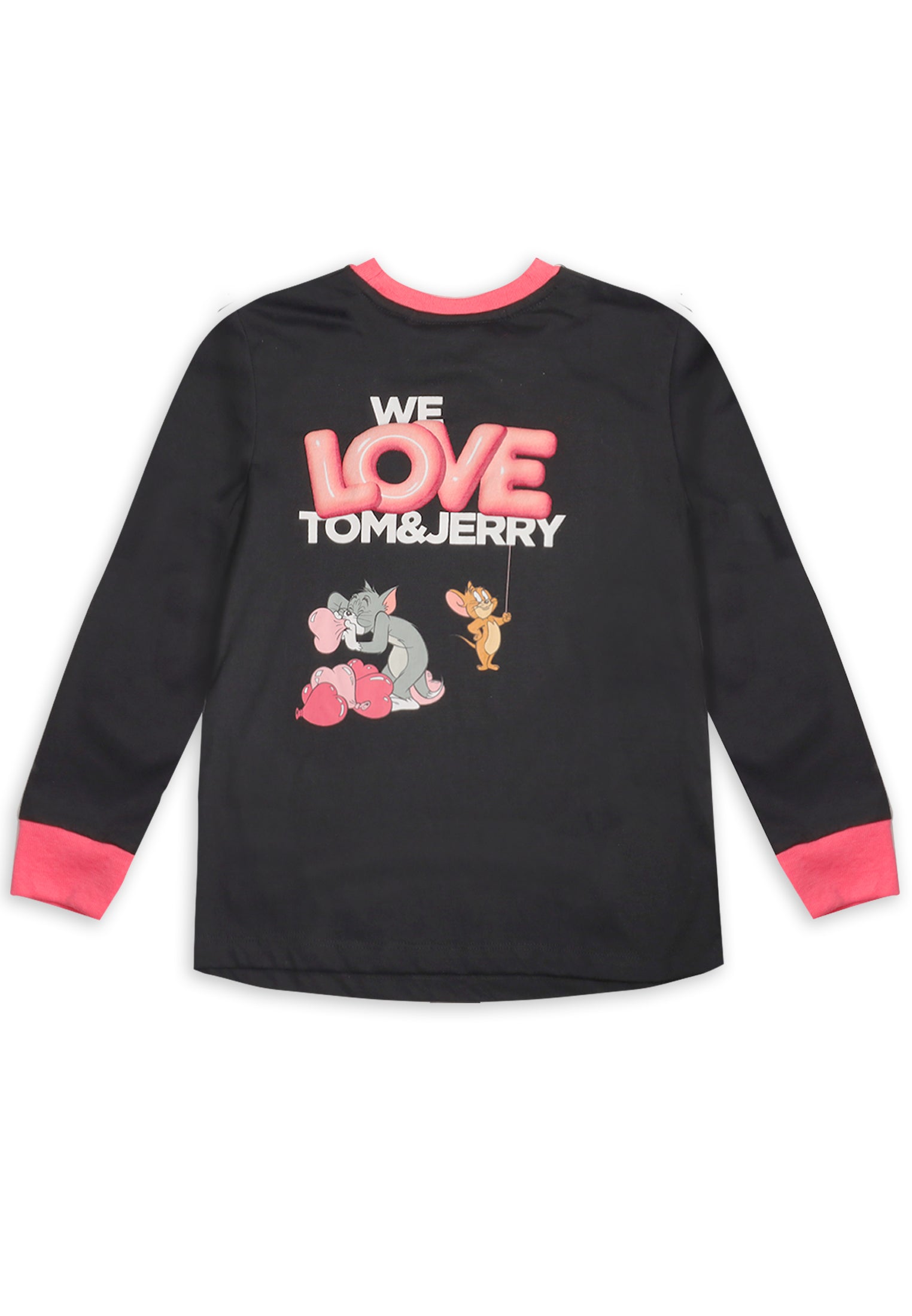 Cheetah Kids Girl Tom And Jerry Long Sleeves Roundneck T-Shirt - CJG-60140(F)