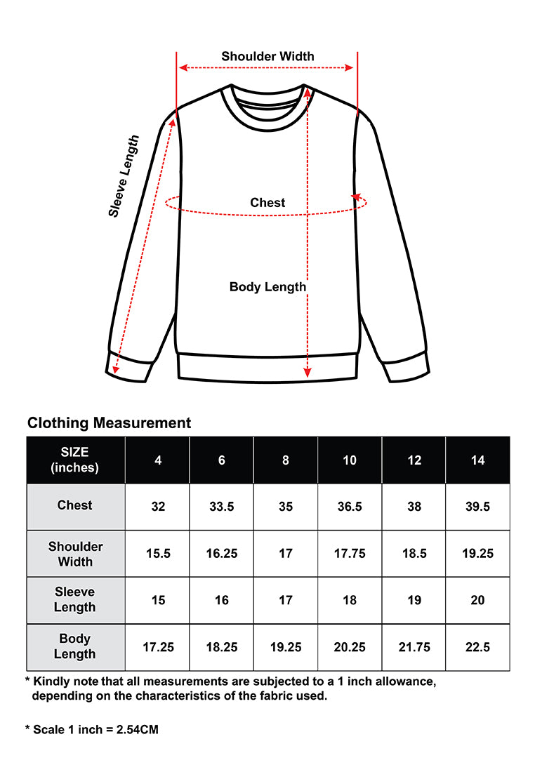 Cheetah Kids Girl Oversized Fit Jacquard Knit Fabric Long Sleeves Sweatshirt MD3- CJG-6812