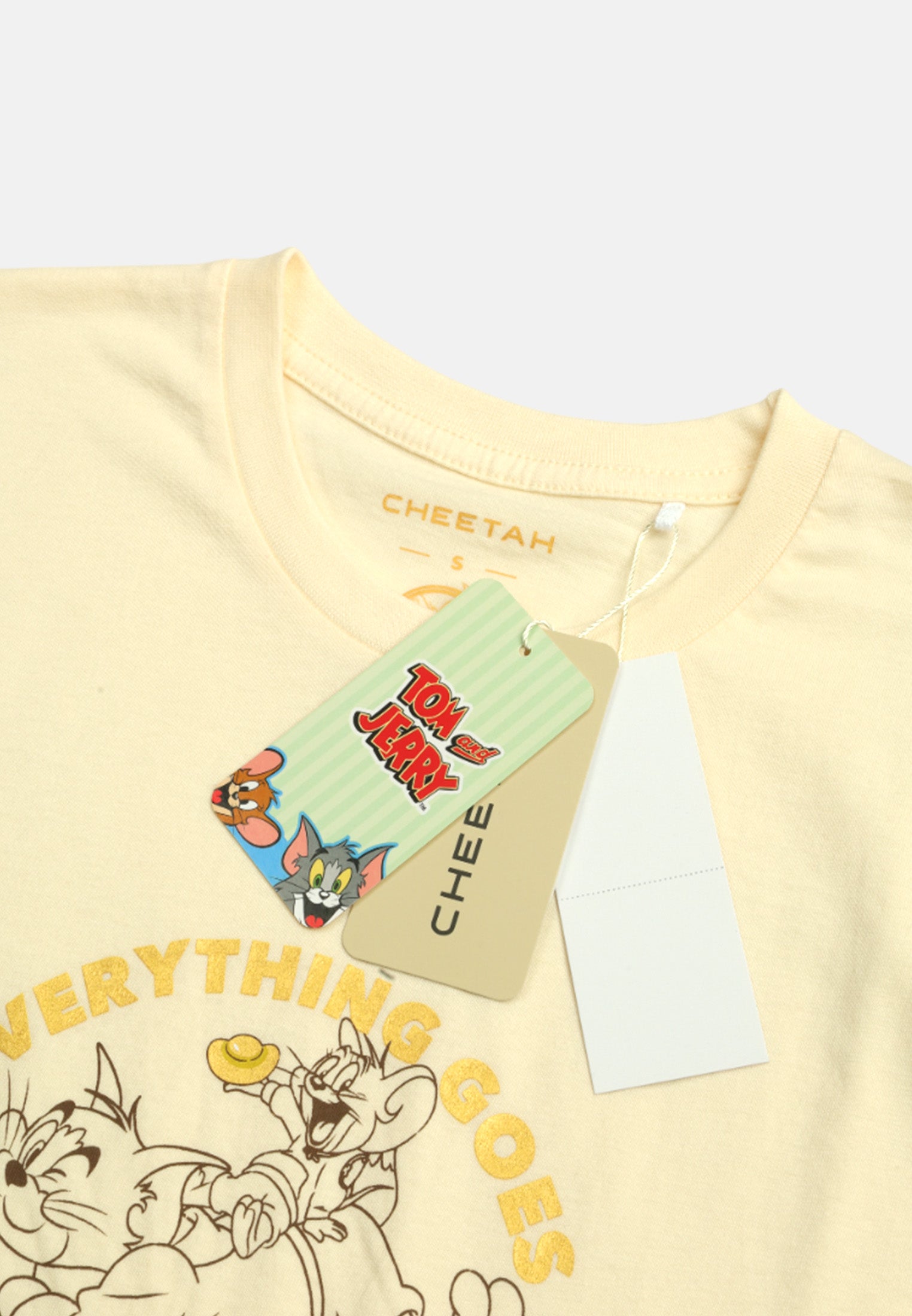 Cheetah Women Tom And Jerry CNY Regular Fit Cotton Short Sleeve Graphic Tee - CL-96286