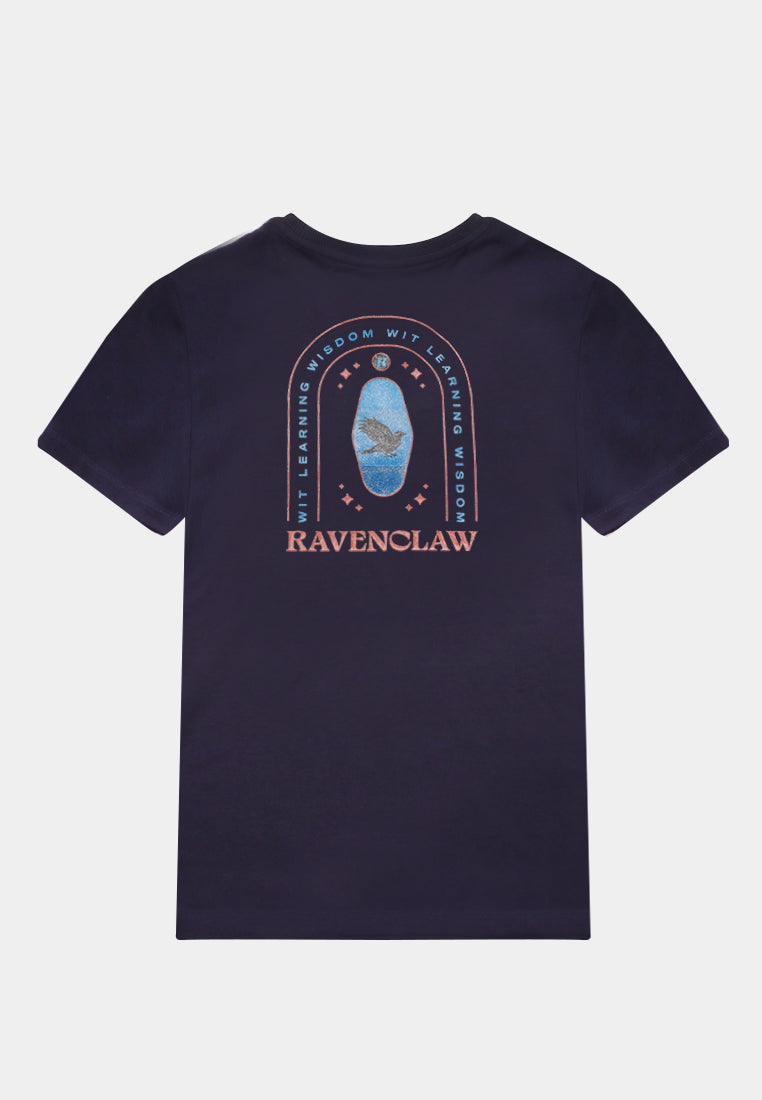 Cheetah Women Harry Potter Ravenclaw Regular Fit Short Sleeve Graphic T-Shirt - CL-96332