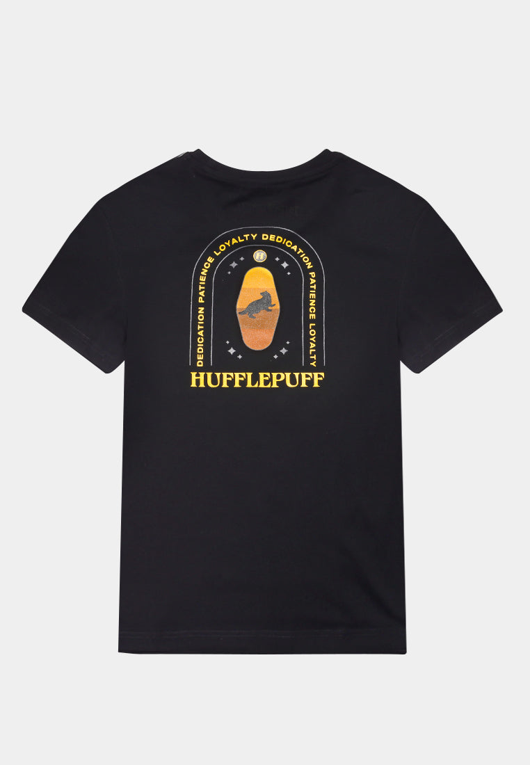 Cheetah Women Harry Potter Hufflepuff Regular Fit Short Sleeve Graphic T-Shirt - CL-96336