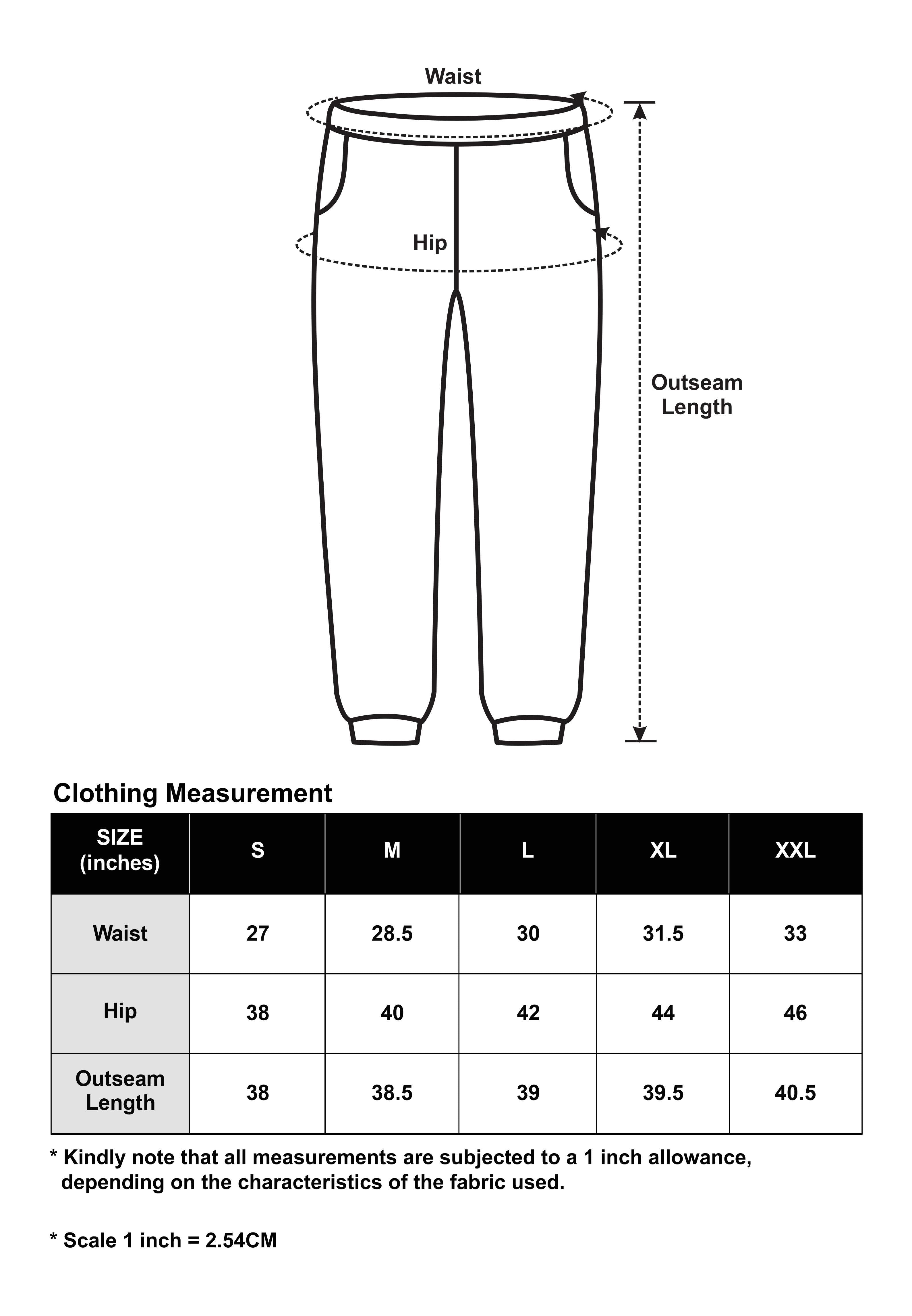 Lacoste trousers size guide hotsell