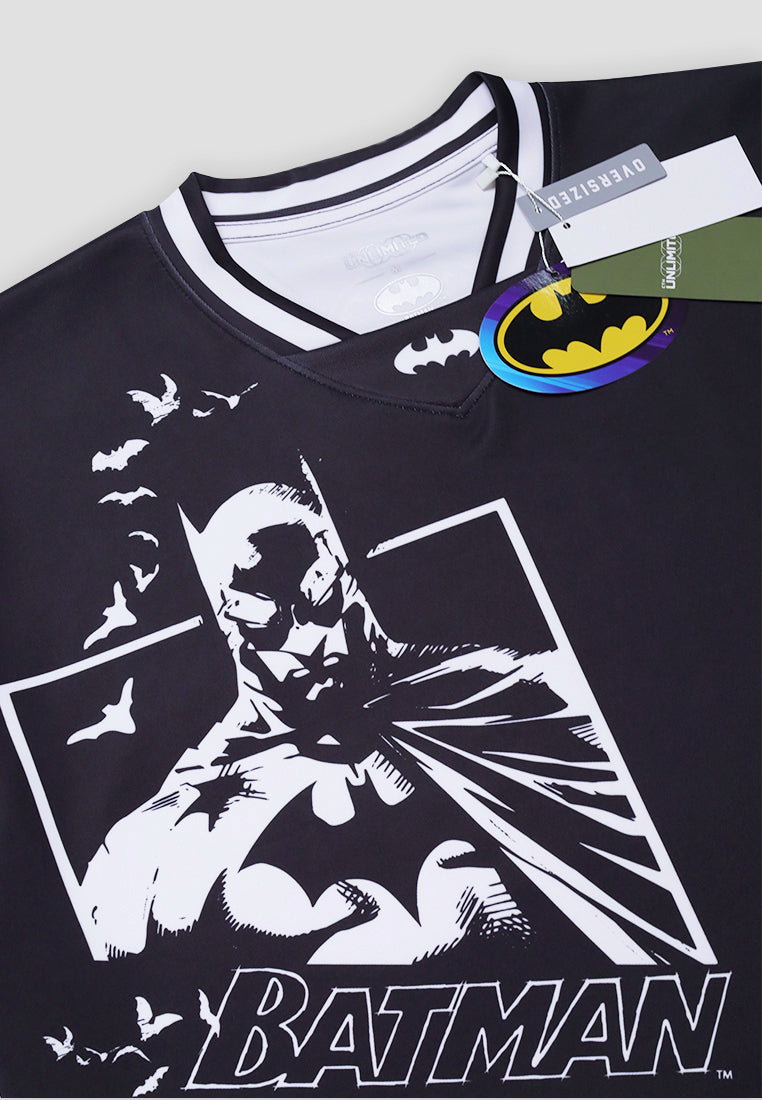 CTH unlimited DC Batman Full Printed V Neck Short Sleeve NFL Jersey Top - CU-91418