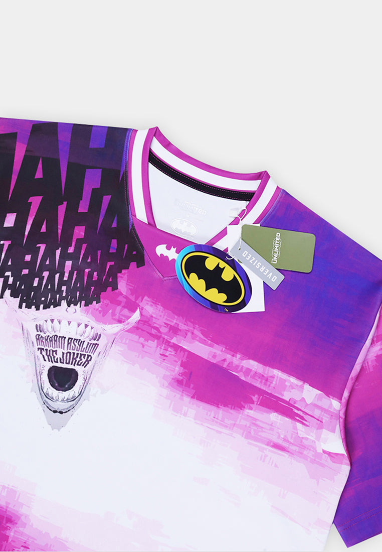 CTH unlimited DC Batman Full Printed V Neck Short Sleeve NFL Jersey Top - CU-91420