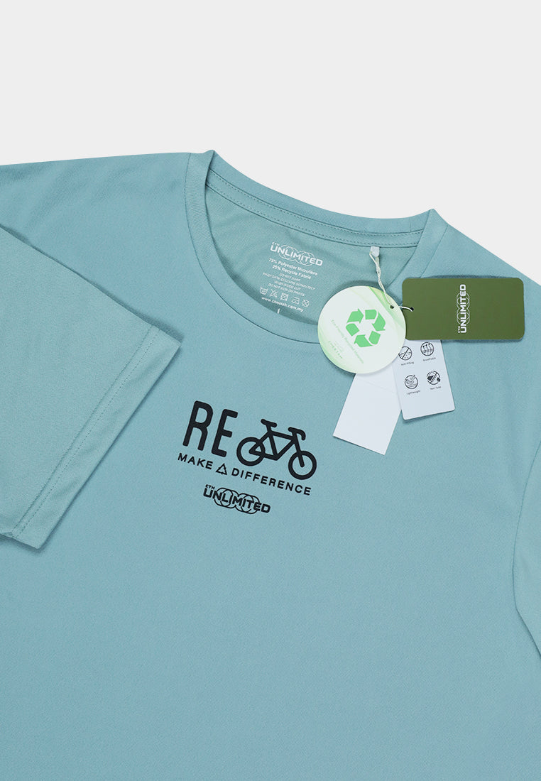 CTH unlimited Recycle Yarn Round Neck Short Sleeve Jersey Top - CU-91452