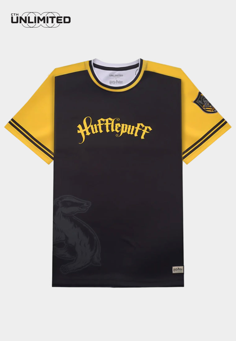 CTH unlimited Harry Potter Hufflepuff Oversized Full Printed Round Neck Short Sleeve Jersey Top - CU-91500