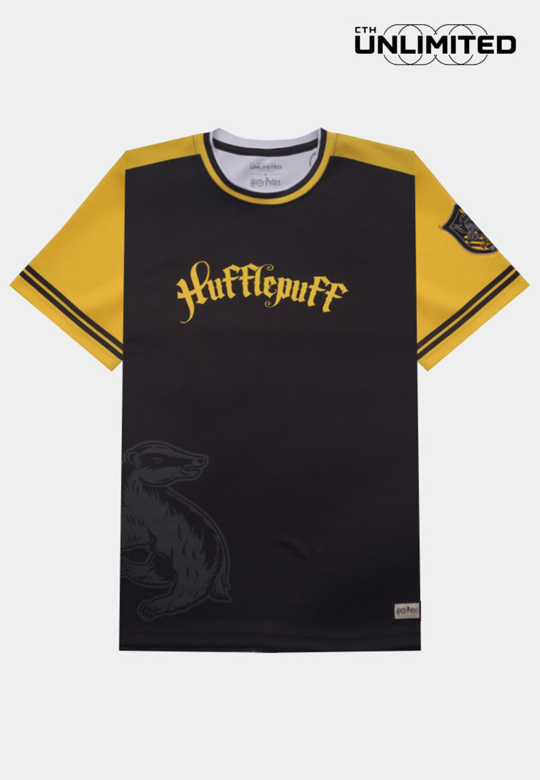 CTH unlimited Harry Potter Hufflepuff Oversized Full Printed Round Neck Short Sleeve Jersey Top - CU-91500