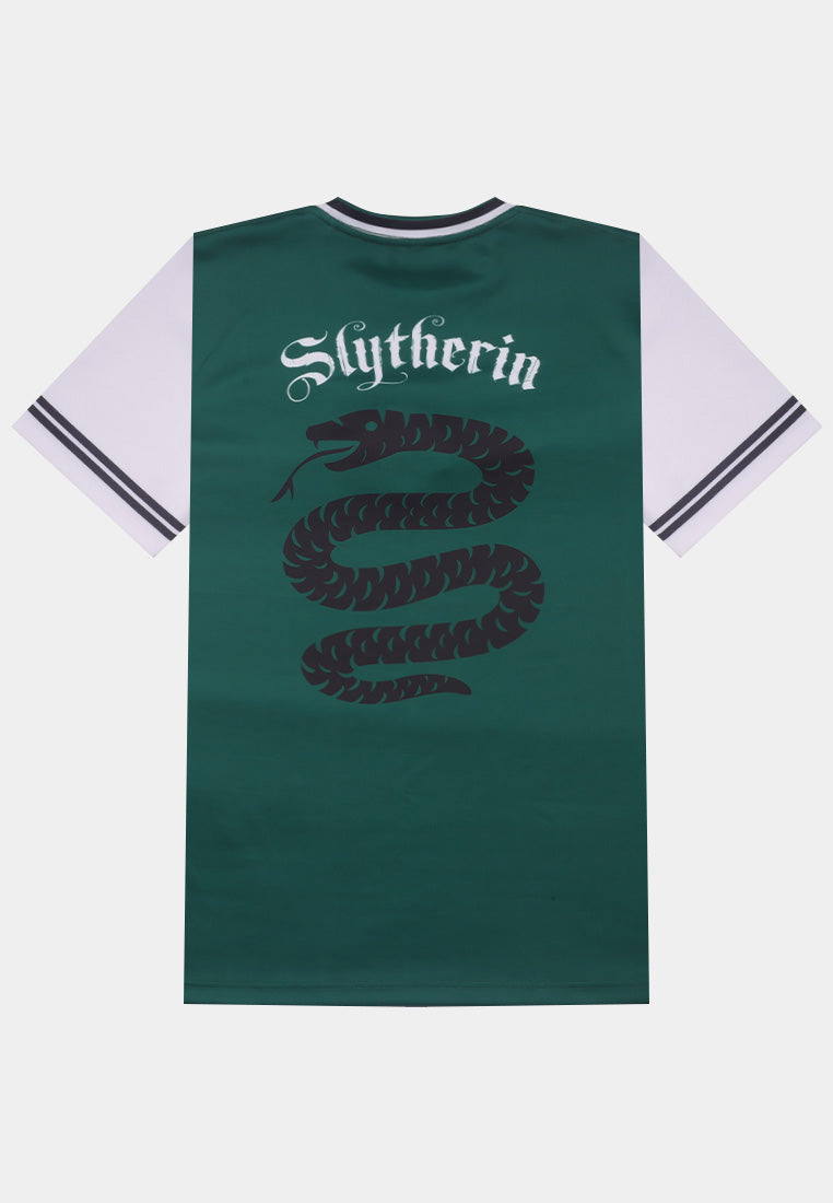 CTH unlimited Harry Potter Slytherin Oversized Full Printed Round Neck Short Sleeve Jersey Top - CU-91506