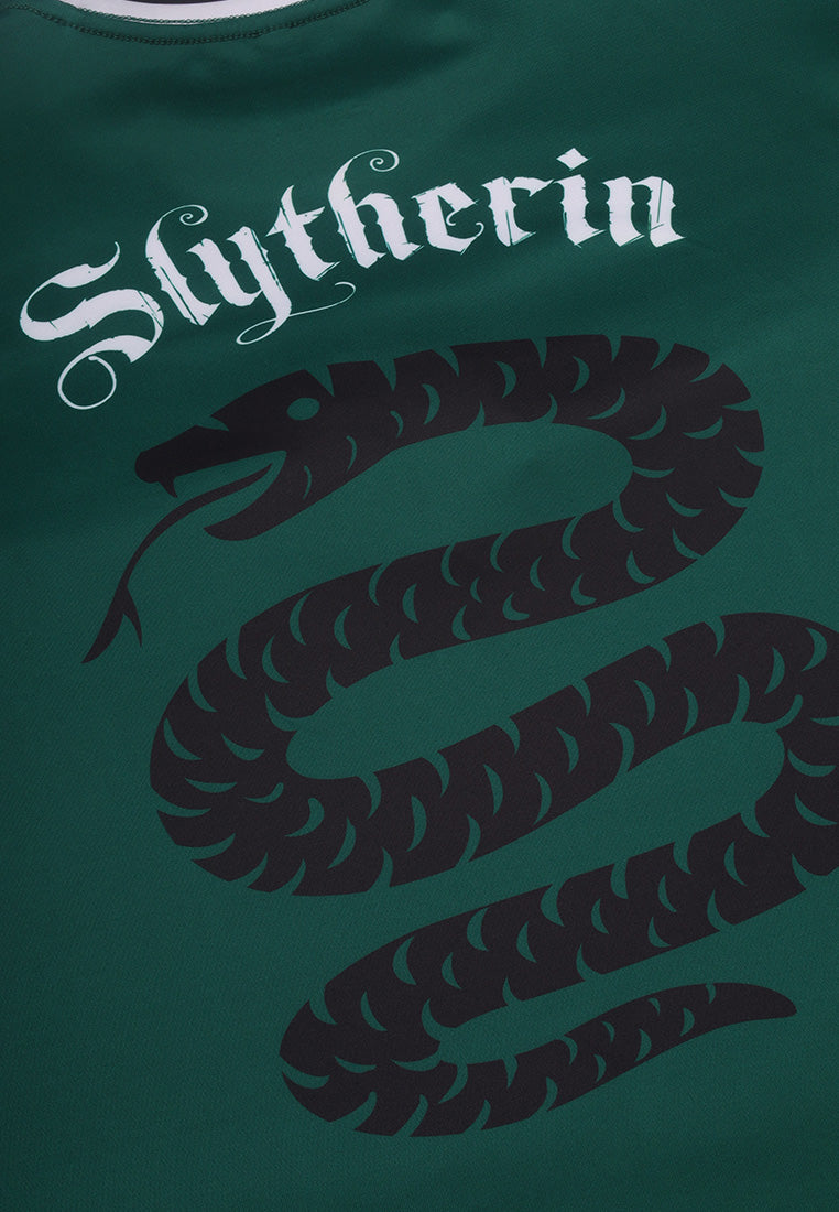 CTH unlimited Harry Potter Slytherin Oversized Full Printed Round Neck Short Sleeve Jersey Top - CU-91506