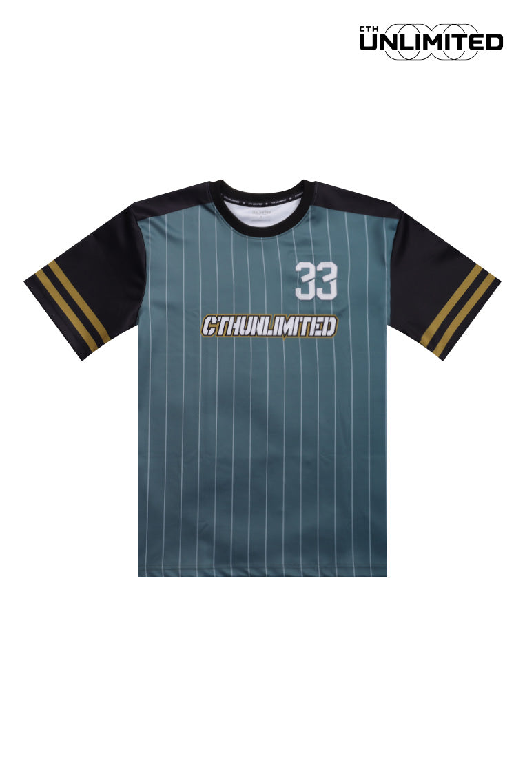 CTH unlimited Men Oversized Full Printed Round Neck Short Sleeve Baseball Jersey Top - CU-91522