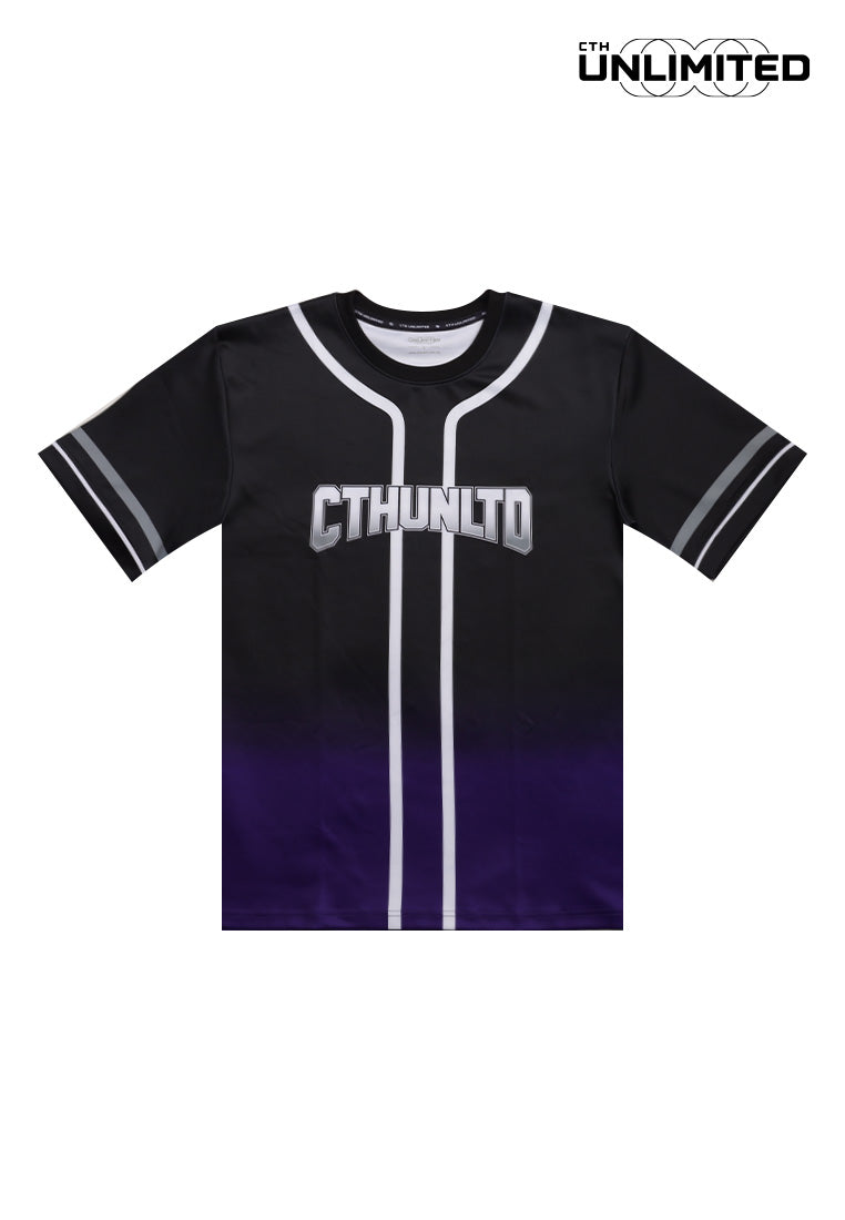 CTH unlimited Men Oversized Full Printed Round Neck Short Sleeve Baseball Jersey Top - CU-91556