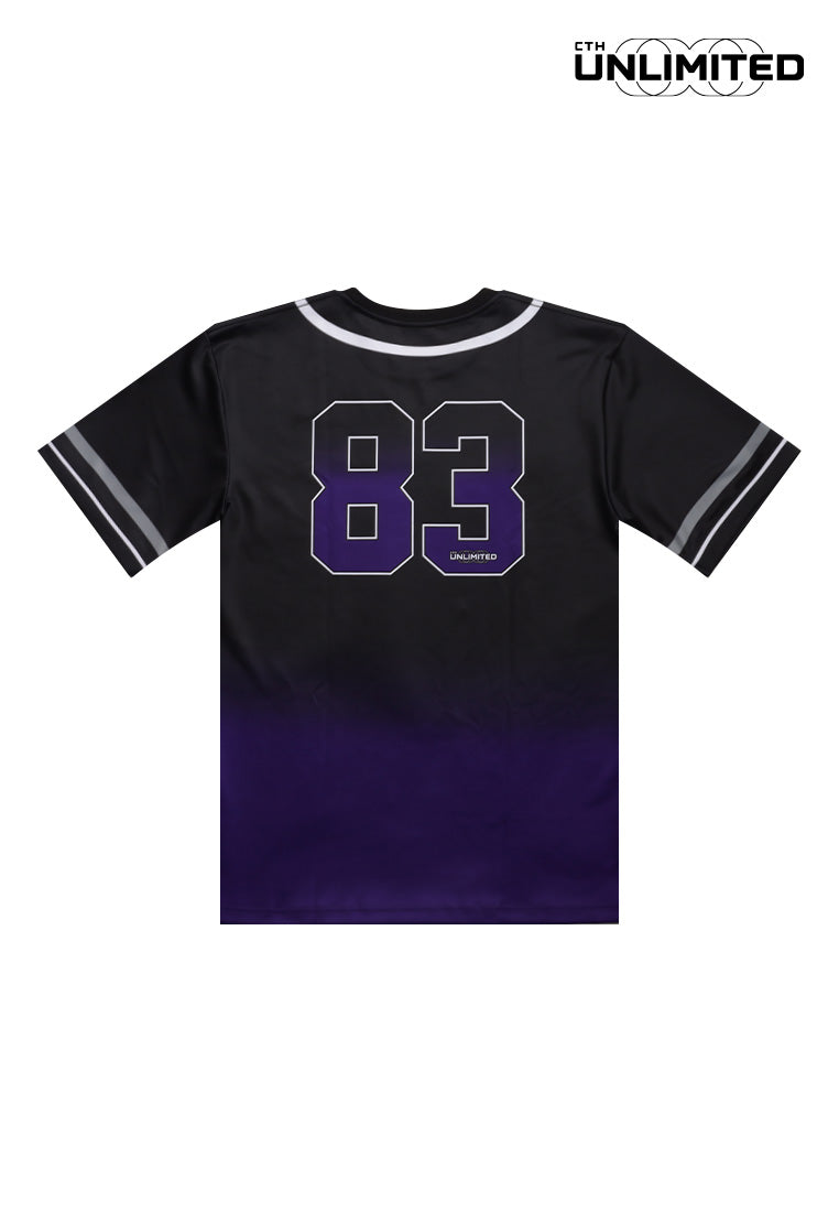 CTH unlimited Men Oversized Full Printed Round Neck Short Sleeve Baseball Jersey Top - CU-91556