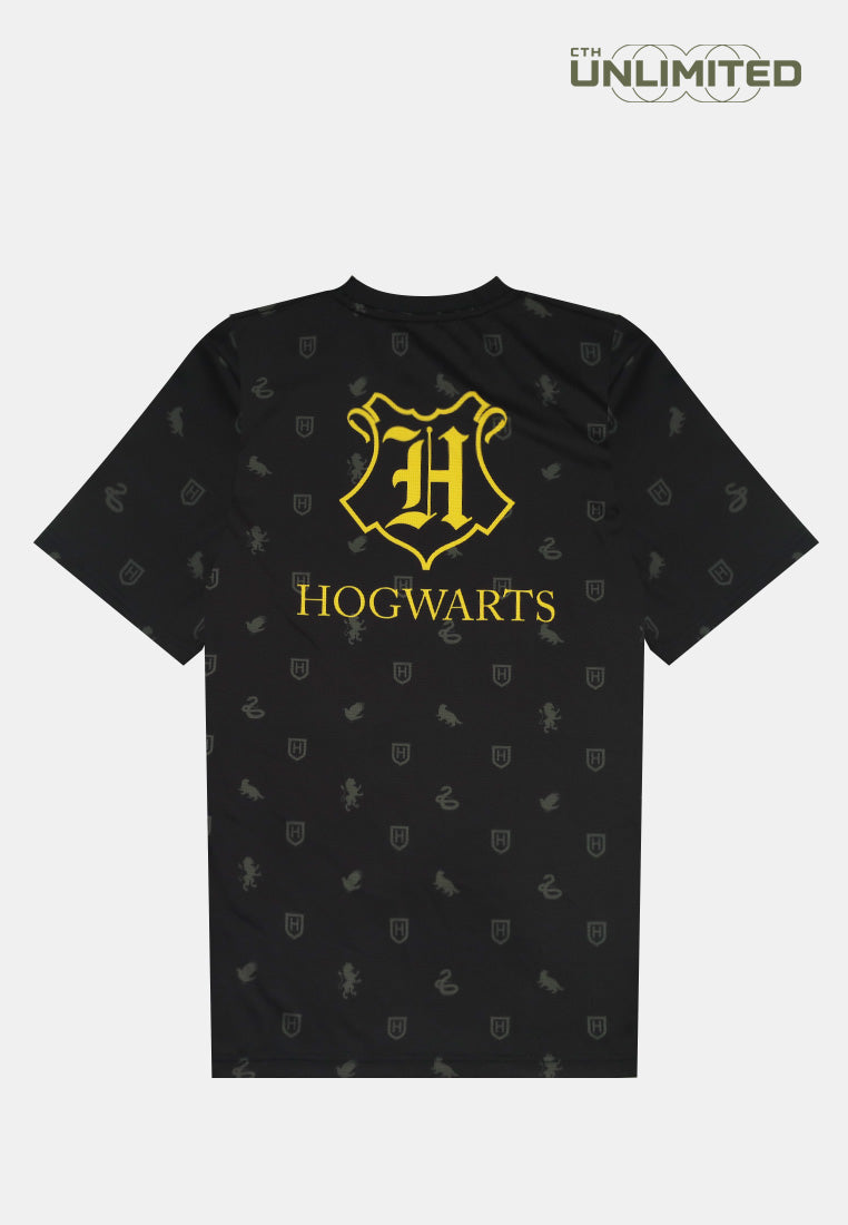 CTH unlimited Unisex Harry Potter Hufflepuff Full Printed Round Neck Short Sleeve Jersey Top - CU-91608(U)