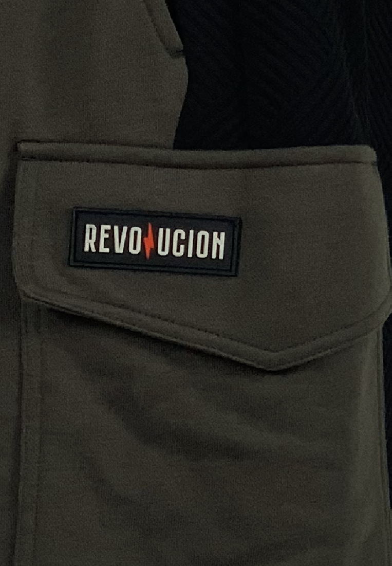 SDR Revolucion Unisex Oversized Solid Tone Terry Fabric 280gsm Cargo Short Pants - RV-2002