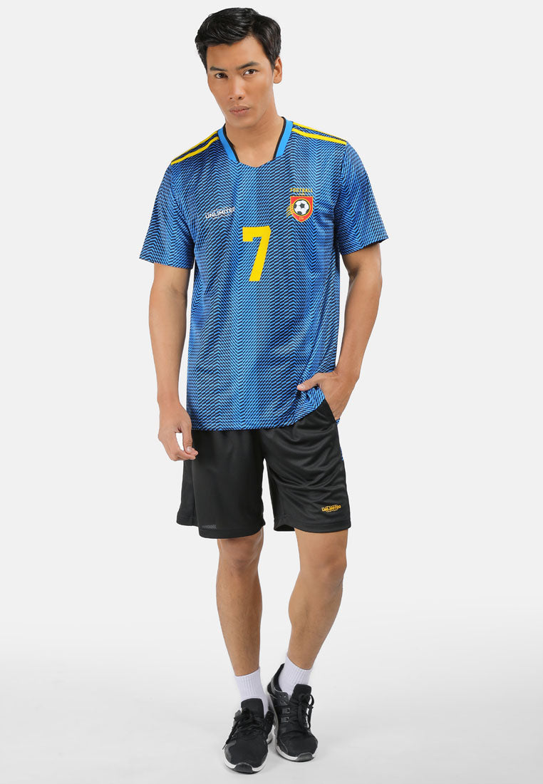 CTH Unlimited Men  Jacquard Polyester V Neck Short Sleeve Football Jersey Top Jersey Shirts MD3- CU-91038